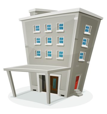 Building House With Offices Or Apartments vector Building House With Offices Or Apartments vector