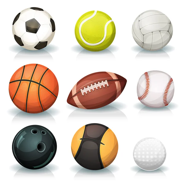 Bolas de esportes conjunto —  Vetores de Stock