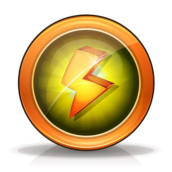 Badge d'icônes de foudre pour le jeu Ui — Image vectorielle