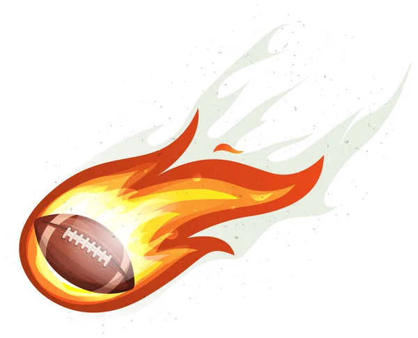 American Football Rocket bal branden — Stockvector