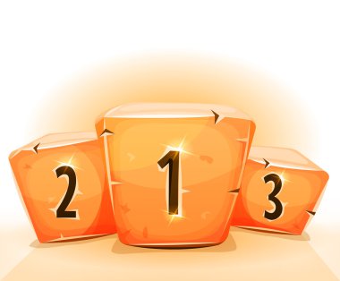 Altın ödül kazanan podyum oyun UI için