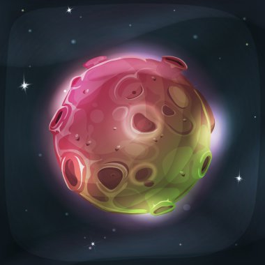 Alan arka plan gezegendeki uzaylı Moon