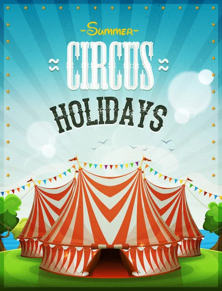Affiche des Fêtes du Cirque d'été — Image vectorielle