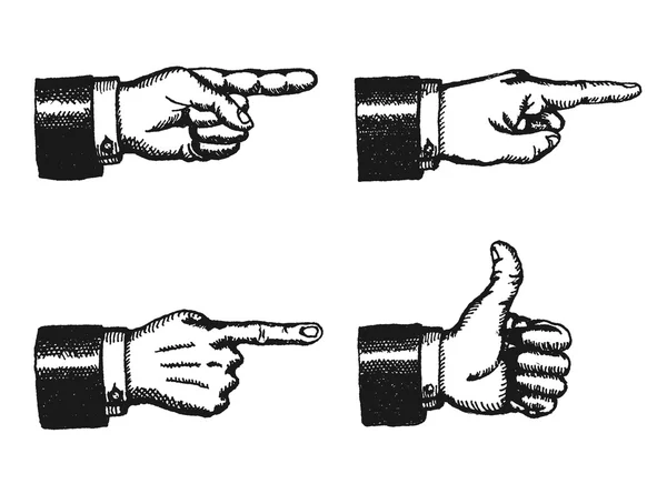 Ukazující prst a palec nahoru znamení — Stockový vektor