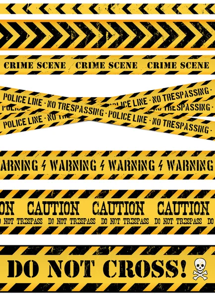 Police Line, Crime Scene And Warning Tapes — Stock Vector