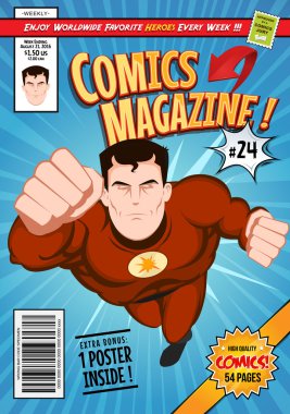 Çizgi roman kapak şablonu