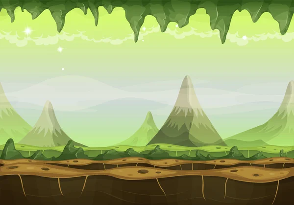 Fantasía ciencia ficción extranjero paisaje para el juego Ui — Vector de stock