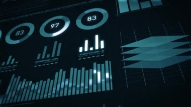 İş İstatistikleri, Piyasa Verileri ve Bilgi Grafikleri Arkaplan Düzeni / 4k zarif bir set karanlık tasarım iş ve pazar veri analizi ve raporları, bilgi grafikleri, bar istatistikleri, çizelgeleri ve diyagramları ile