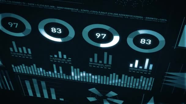 Estatísticas Negócios Dados Mercado Infográficos Layout Fundo Animação Conjunto Negócios — Vídeo de Stock