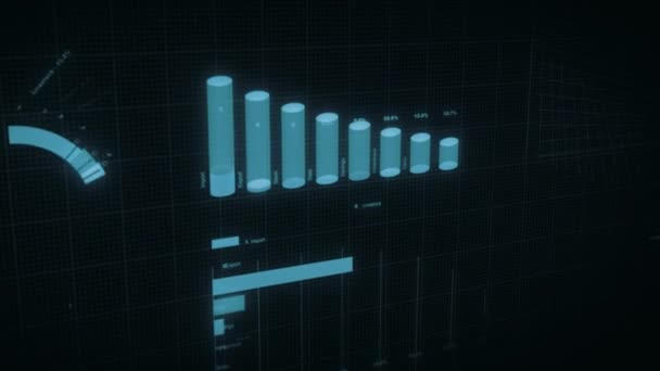 Statistiche Aziendali Dati Mercato Infografica Layout Animazione Una Serie Eleganti — Video Stock