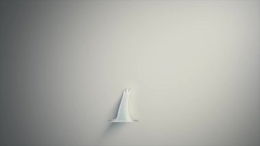 Soyut Ağaç Simgesi Görüntü Animasyonu / 4k Soyut bir simge ağaç silueti canlandırma arkaplanı
