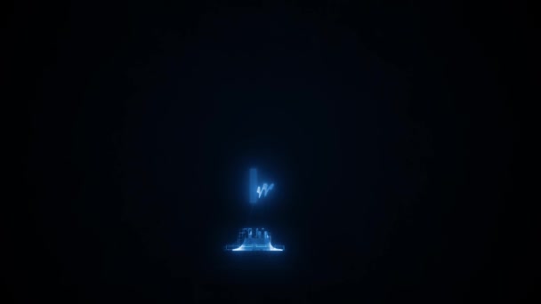 Résumé Cyber Technology Tree Icon Silhouette Reveal Animation Animation Fond — Video