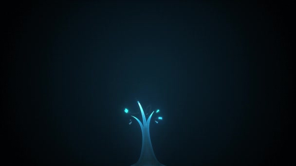 Abstrakt Träd Ikon Silhuett Avslöja Animation Animation Abstrakt Minimal Ikon — Stockvideo