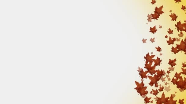 Abstract Autumn Leaves Falling Background Animation Animación Bucle Fondo Abstracto — Vídeos de Stock
