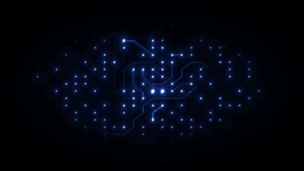 Abstract Cyber Technology Chipset Motherboard Фон Анімація Анімація Абстрактного Комп — стокове відео