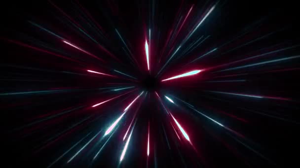Starburst Fondo Con Rayos Brillantes Loop Animación Impresionante Abstracto Brillante — Vídeo de stock