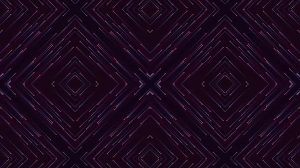 Abstract Kaleidoscope Background With Flowing Particles Lines Fx — Stock Video