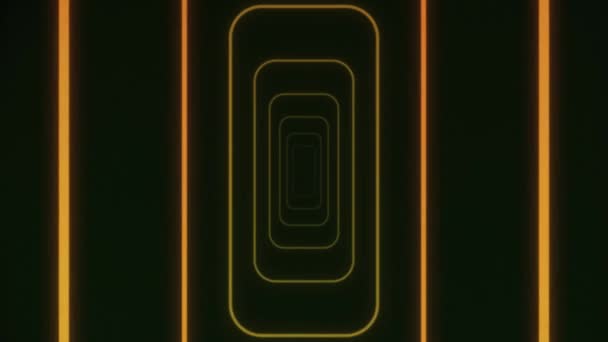 Abstract Eighties Outline Stripe Shapes Tunnel Background Loop Animation Abstract — Vídeo de Stock