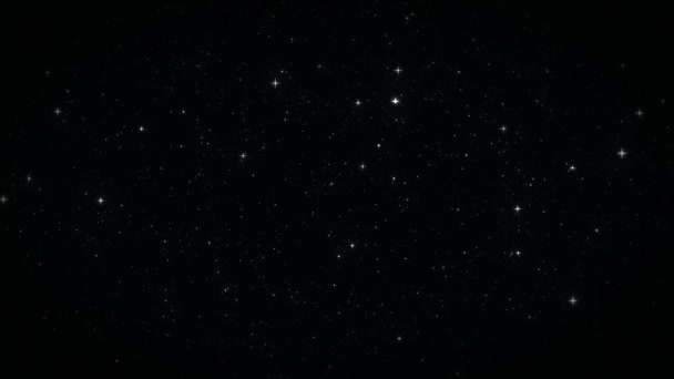 星星在夜空中闪烁背景圈 — 图库视频影像