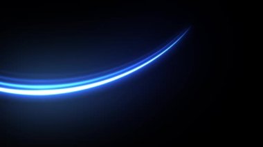 Soyut Parlak 3d Işık Vuruşları / Soyut bir arkaplan canlandırması ile hızlı hareket yörüngesi takip eden 3d ışık vuruşları
