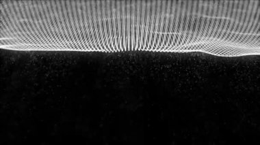 Küre ve fraktal hareketsiz döngü parçacıkları ile soyut teknoloji arka planının Fraktal Parçacıkları Döngüleme / 4k animasyonuyla Soyut Teknoloji Arkaplanı