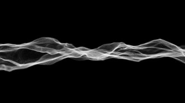 Soyut Organik Ağ Ağı, Fx Dalgalanan Arkaplan Döngüsü / 4k soyut bir fraktal organik arkaplan, ağ yüzeyi ve parçacık çizgileri dalgalanması ve kusursuz döngü