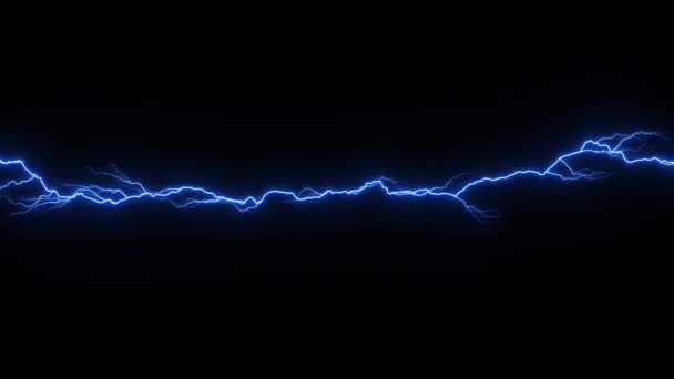 Electric Thunder Strikes Kinetic Action Animación Loop Trueno Eléctrico Distorsionado — Vídeo de stock