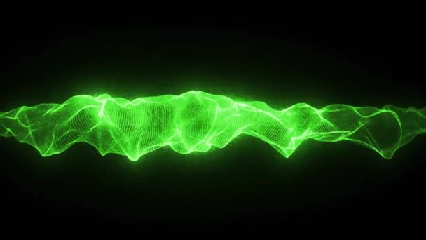 抽象分形光优美背景 颗粒和湍流线平稳 无缝地摆动的美丽图案波纹背景图 4K动画 — 图库视频影像