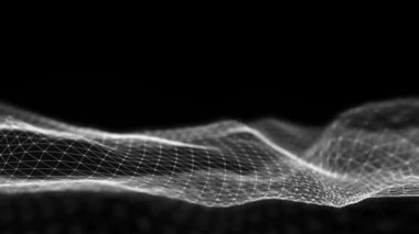 Soyut Düşük Çokgenler Arkaplan Fraktal Döngü / 4k animasyonunu düşük çokgenli dikişsiz döngülü soyut bir arkaplan ağı animasyonuyla biçimlendirir