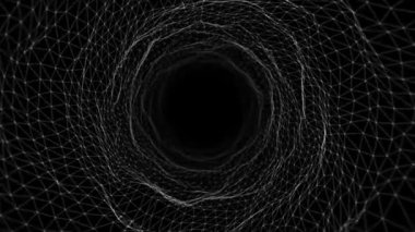 Soyut Düşük Çokgenler Arkaplan Fraktal Döngü / 4k animasyonunu düşük çokgenli dikişsiz döngülü soyut bir arkaplan ağı animasyonuyla biçimlendirir