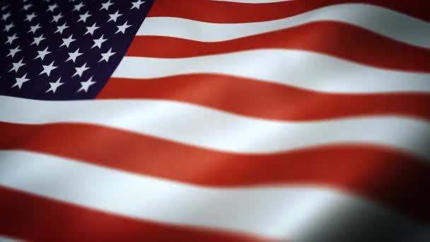 Usa American Flag Textured Background Loop Animation Textured American Flag — Stock Video