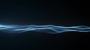 Soyut Parlak Ağ Dalgalama Fx ile Lens Arkaplan Döngüsü / 4k soyut bir fraktal arkaplan parlayan ağ çizgileri ve lenslerin yanıp sönmesi ve pürüzsüz döngü