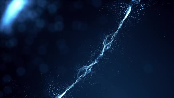 Abstract Light Flowing Particles Landschap Achtergrond Loop Animatie Van Een — Stockvideo