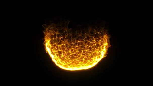 Burning Fire Particles Flames Animation Animation Fire Ball Visual Effect — стоковое видео