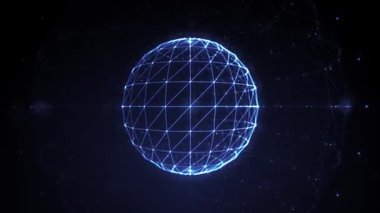 Geniş Veri Dijital Teknolojisi Soyut yüksek teknoloji arka plan fx 'inin dikdörtgen döngü / 4k animasyonu