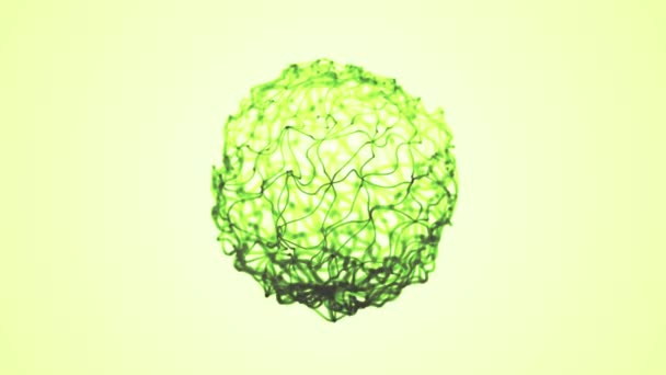 Abstrait Fractal Wire Sphere Arrière Plan Boucle Sans Couture Animation — Video