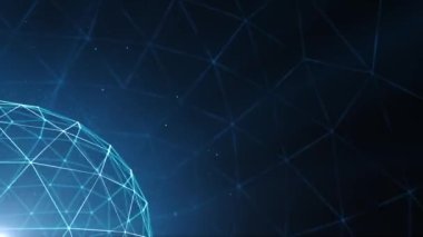 Geniş Veri Dijital Teknolojisi Soyut yüksek teknoloji arka plan fx 'inin dikdörtgen döngü / 4k animasyonu