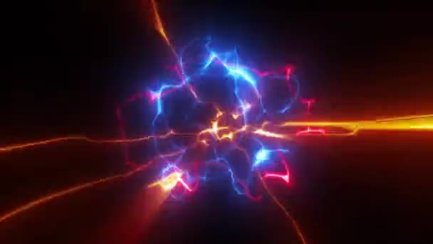 Dynamiczna Akcja Electric Forcefield Energy Background Loop Animacja Elektrycznego Pola — Wideo stockowe