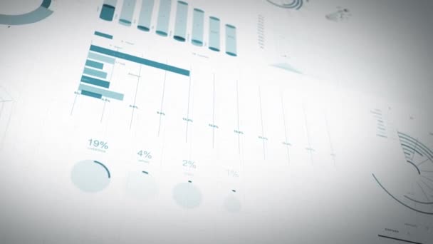 Statystyka Biznesowa Dane Rynkowe Układ Infografiki Animacja Zbioru Analiz Biznesowych — Wideo stockowe