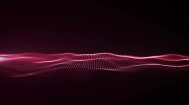 Soyut Teknoloji Dalgalanan Alan Fx ile Lens Arkaplan Döngüsü / 4k soyut fraktal arkaplan parlayan ağ çizgileri ve lenslerin yanıp sönmesi ve pürüzsüz döngü