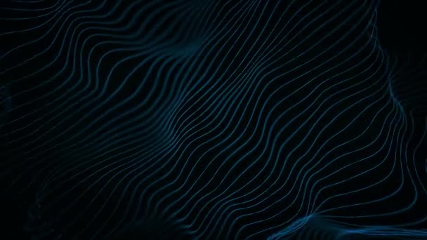 Abstract Waving Lines Achtergrond Loop Animatie Van Een Abstracte Fractal — Stockvideo