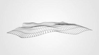 Soyut Dalga Çizgileri Fx Asgari Arkaplan Döngüsü / 4k Soyut bir arkaplan canlandırması En az fraktal parçacık çizgileri sallanıyor ve kusursuz döngüler