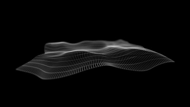 Abstract Waving Lines Minimal Background Loop Animation Eines Abstrakten Hintergrunds — Stockvideo