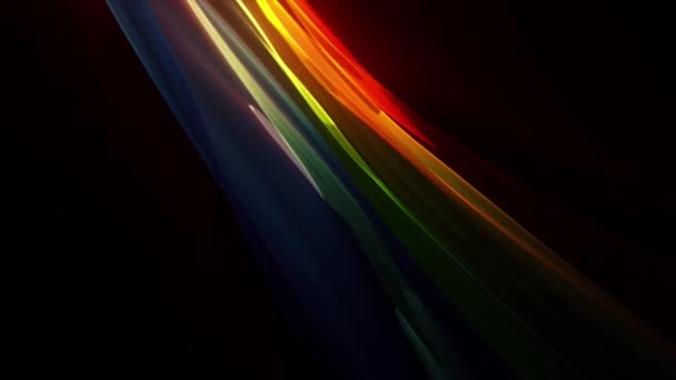 Abstracto Rainbow Light Energy Strokes Fondo Bucle Animación Fondo Abstracto — Vídeos de Stock