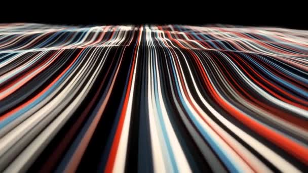 Abstraktes Licht Strings Muster fließende Hintergrundschleife — Stockvideo