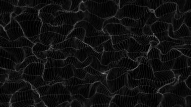 Soyut Dijital Ağ Şekli Fx Arkaplan Döngüsü / 4k Soyut bir fraktal dijital ağ arka planının bulanık odaksız döngü ile canlandırması