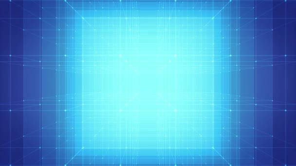 Cube Box Con Tratti Luminosi Ingrandimento Loop Animazione Uno Sfondo — Video Stock