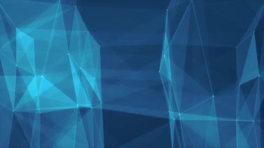 Soyut Dijital Teknoloji Arkaplan Döngüsü / 4k soyut teknoloji animasyonu ağ dijital veri konsepti ve iletişimsiz döngüler için hareketli çizgiler ve noktalar