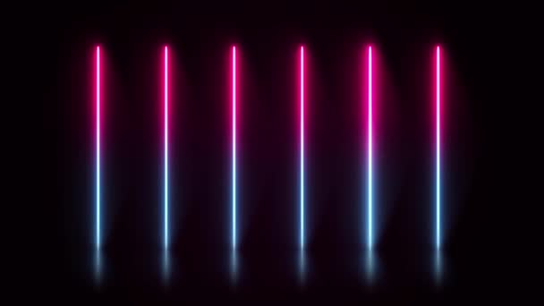 Arrows Technology Neon Design Background Loop 추상적 배경에 네온빛나는 화살표 — 비디오