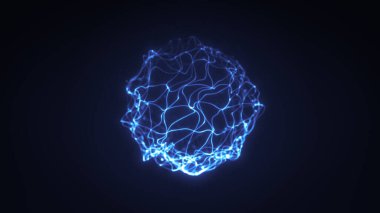 Bulanık odaklı ve süslemeli soyut fraktal dijital teknoloji arkaplanı